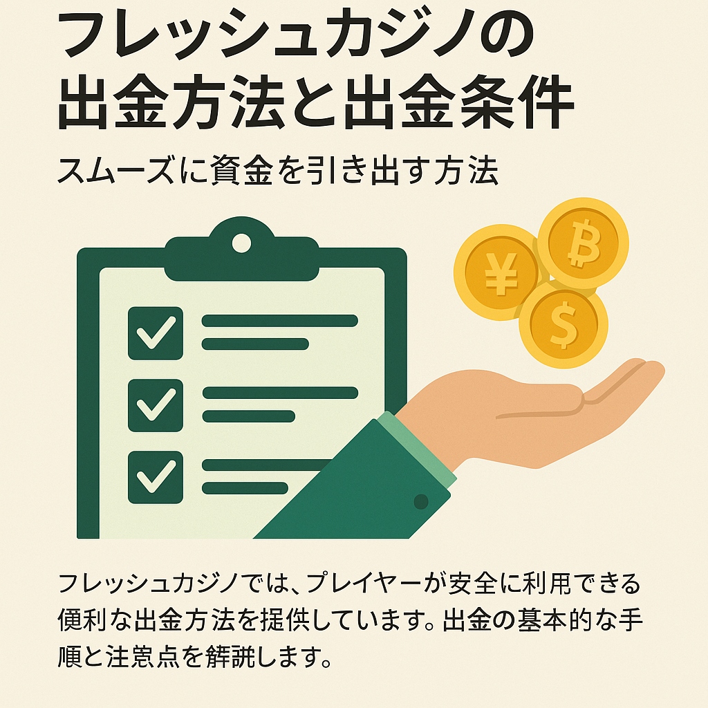 フレッシュカジノ 出金方法